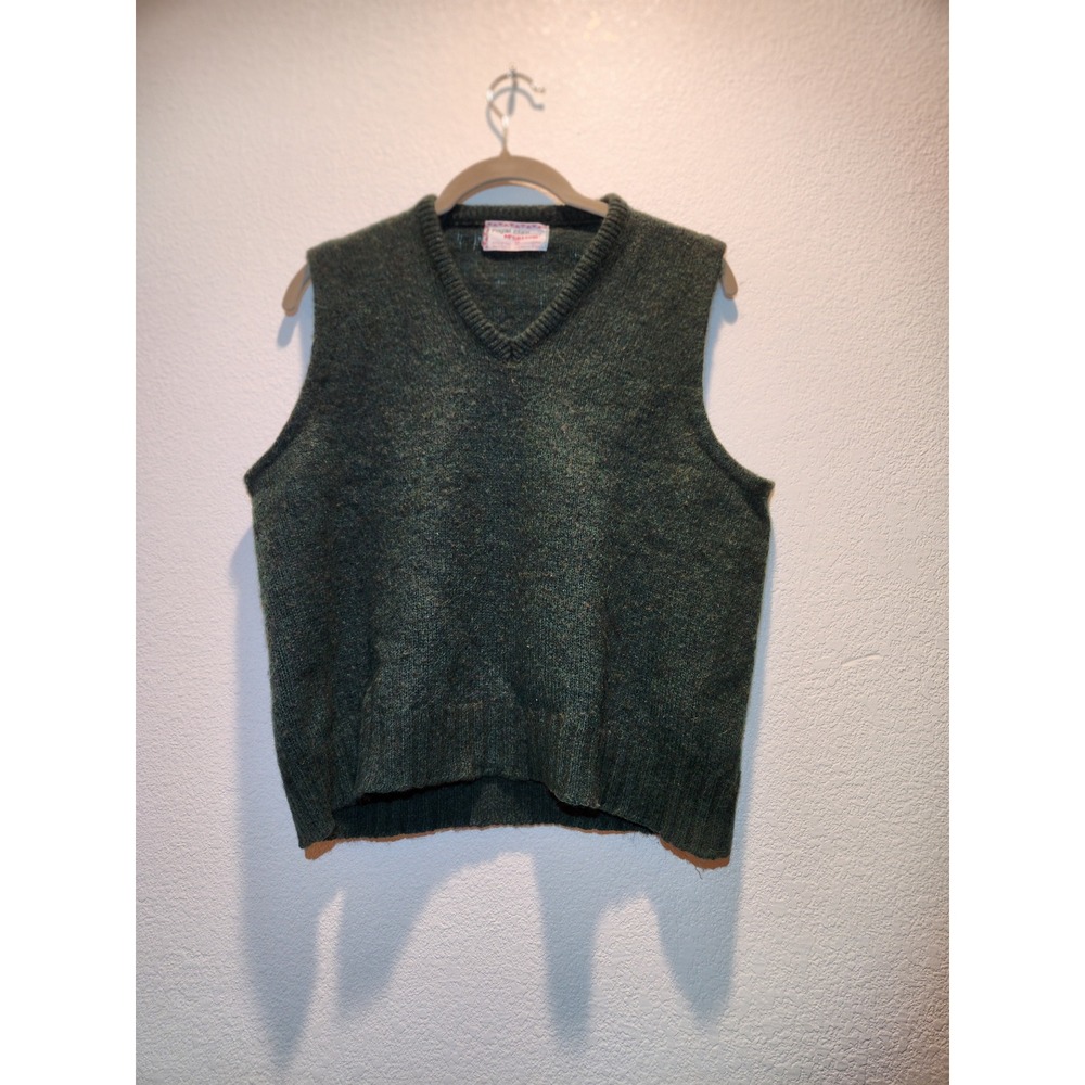Vintage‎ Royal Clan McGregor Wool Sweater Vest Green V-Neck Mens Size M